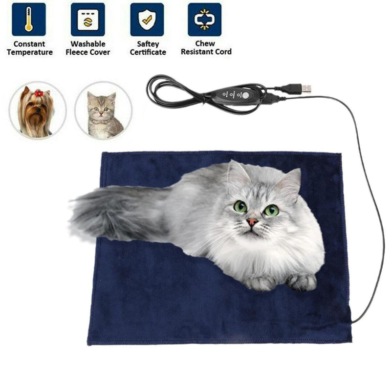 5V2A USB Electric Cloth Heater Pad 3-Mode Adjustable Temperature Heating Warmer#