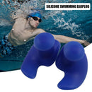 1 Pair Waterproof Earplugs Silicone Ear Plugs Swimming Accessories (Blue) Newly