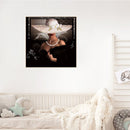Frameless Oil Paint By Numbers Lady DIY Canvas Picture Craft Kit for Home Newly