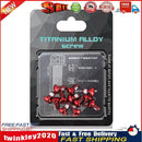12x M5x10mm Disk Brake Rotor Bolts Mountain Bike T25 Brake Screws (Red) Newly