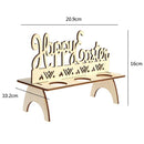 Lovely Easter Egg Rack Shelf DIY Wooden Letters Festival Easter Egg Tray