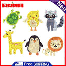 6pcs Animal Color Self-Adhesive DIY Diamond Stickers Painting Phone Decor Kit