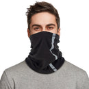 Outdoor Winter Warm Fleece Neck Scarf Reflective Skiing Neck Cover (Black)