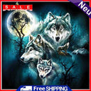 5D DIY Full Drill Diamond Painting Wolves Cross Stitch Needlework Set Home Decor