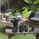 Gothic Dragon Statues Fantasy Animal Dragon Figures Garden Decor (Black) Newly