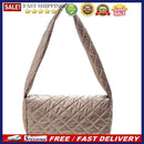 Women Nylon Shoulder Bag Design Space Padded Messenger Bag Solid Color Handbag