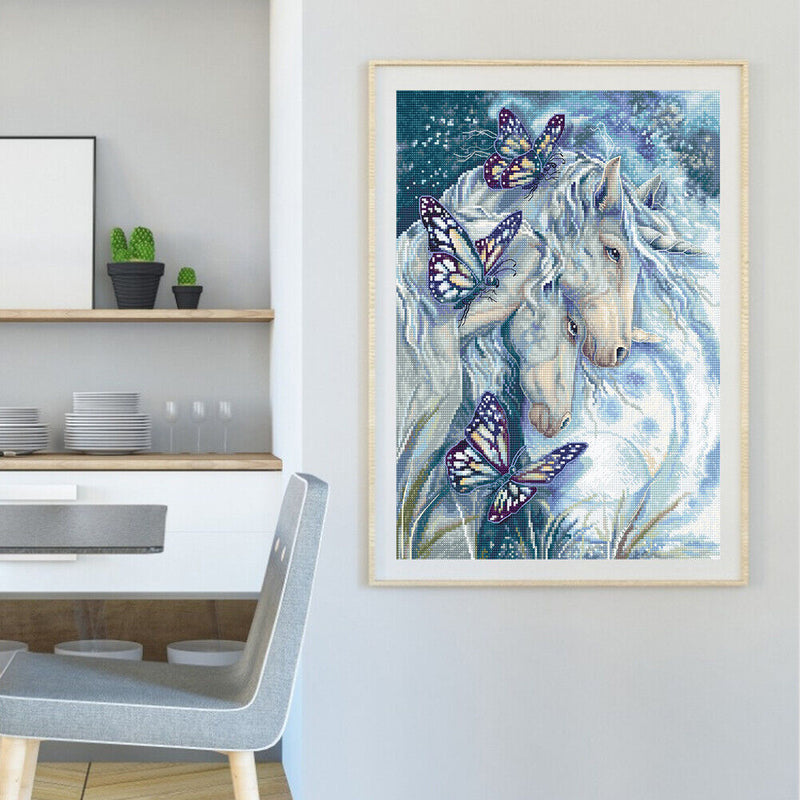 Full Embroidery Printed Horn Horse DIY Cross Stitch Kits 11CT Needlework Sets