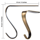 Fireplace Mantel Hangers Metal Hanging Clips Stocking Christmas Sock Hook Rack