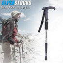 Trekking Pole 4 Sections T Shape Telescopic Outdoor Hiking Walking Crutch S