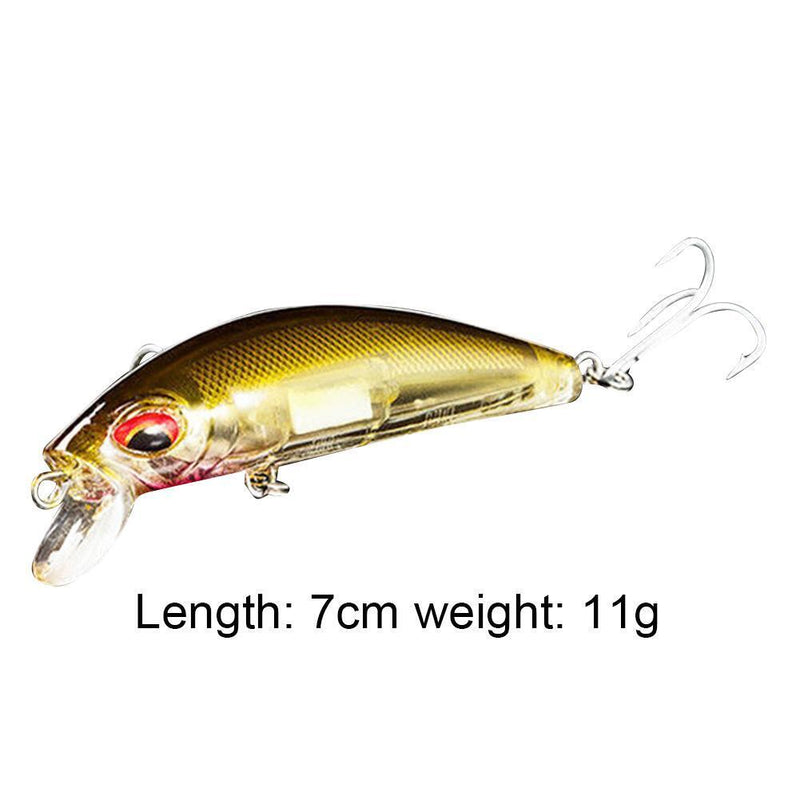 Luminous Swimbait 7cm 11g Fishing Wobbler Hard Bait Sea Pesca Tackle (Style D)
