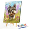 Oil Paint By Numbers Dog And Cat Coloring Picture Drawing