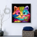 5D DIY Full Drill Diamond Painting Colorful Cat Cross Stitch Embroidery Art Gift