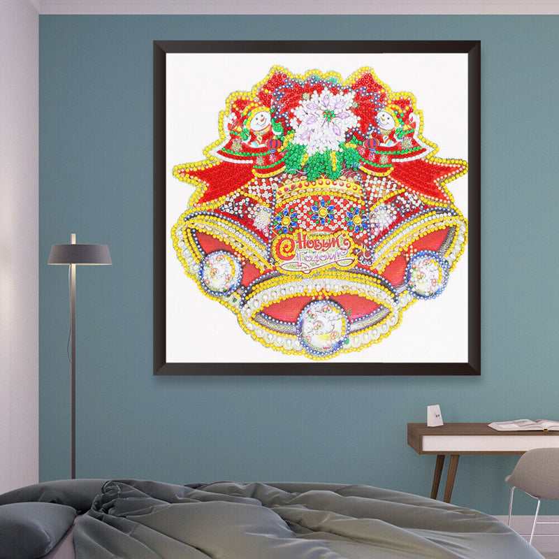 5D DIY Special Shaped Diamond Painting Christmas Bell Embroidery Kit Decor