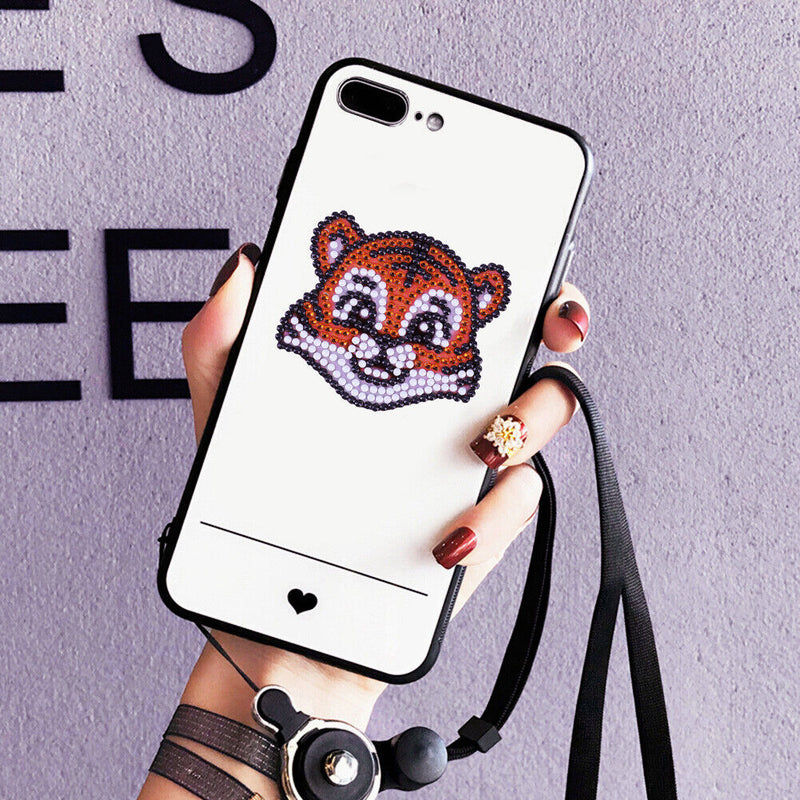 4pcs 5D Diamond Painting Stickers Kit DIY Tiger Cup Phone Decor Children Toys