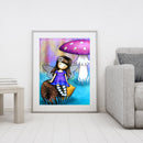 Little Girl Oil Paint By Numbers Kit DIY Frameless Art Picture On Canvas