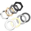 3/8 In. Guitar Bass Socket Nut Gasket Connector Washer Nuts Set (Black)