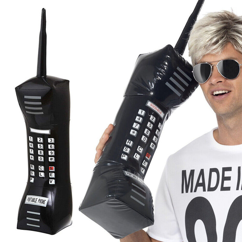 Inflatable Radio Boombox Mobile Phone 16 inch Chains 80s 90s Retro Party De