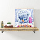 5D Diamond Painting Full Round Drill Happy Bear Rhinestone Modern Handmade Cr