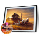 5D DIY Full Drill Diamond Painting Dusk Embroidery Craft Kits Bedroom Wall Art