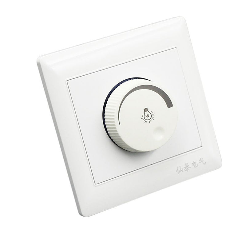 White Adjustable 220V 10A Lamp Brightness Controller Light Switch Dimmer Switch