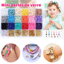4000pcs Clay Beads Flat Round DIY Jewelry Marking Kits for Bracelets Necklace