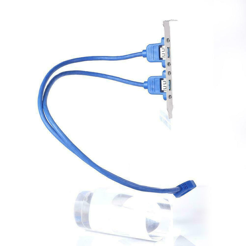 USB 3.0 Back Panel Expansion Bracket to 20-Pin Header Motherboard D5B6