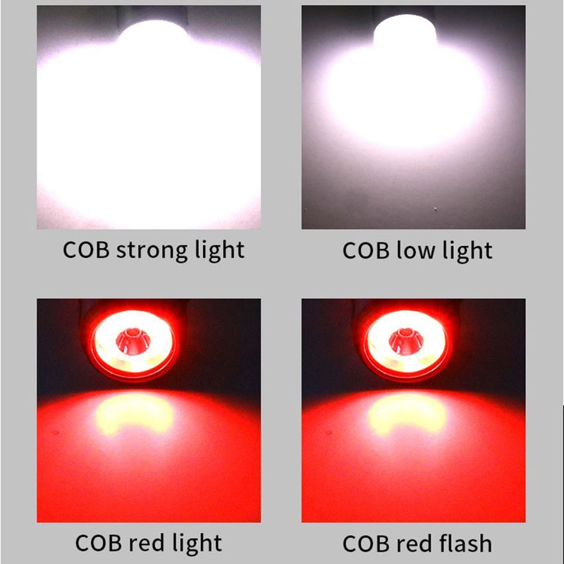With Magnet Hook Cap Clip Lights XPG+COB Headlight Camping Light Headlamp