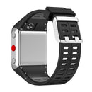 Silicone Watch Band for Polar V800 Replacement Wrist Strap (Black Grey) Newly