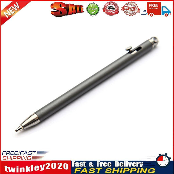 Portable Mini Titanium Ballpoint Pen Outdoor Metal Signature Pens (Gray) Newly