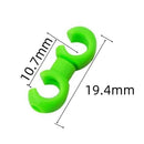 10pcs Bicycle Brake Gear Cable S Style Clips Hose Guide Line Hook (Green)