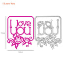 I Love You Cut The Stencil Scrapbooking Paper Embossing DIY Album Kar