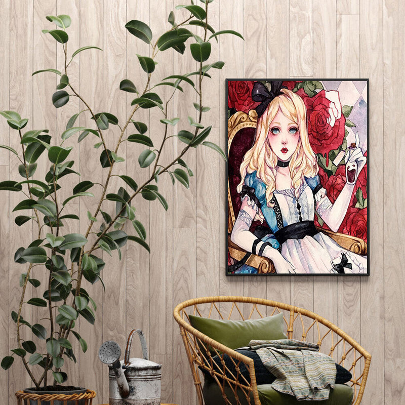 Rose Beauty Oil Paint By Numbers Kits Canvas Picture Wall Art DIY Craft Coloring