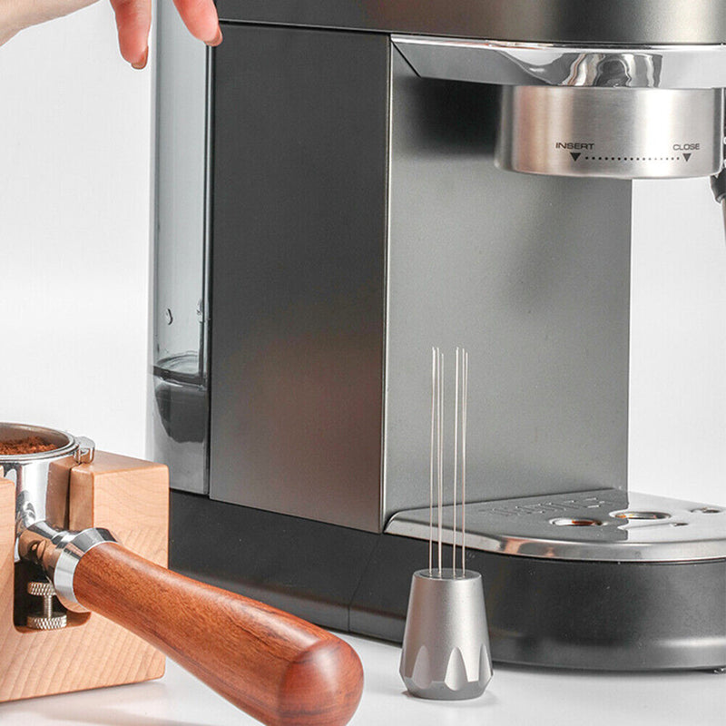 Coffee Powder Tamper Distributor Leveler Stainless Steel Needles Powder Sti