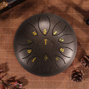 6"" 11-Note Steel Tongue Drum with Drumsticks Percussion Musical Instruments