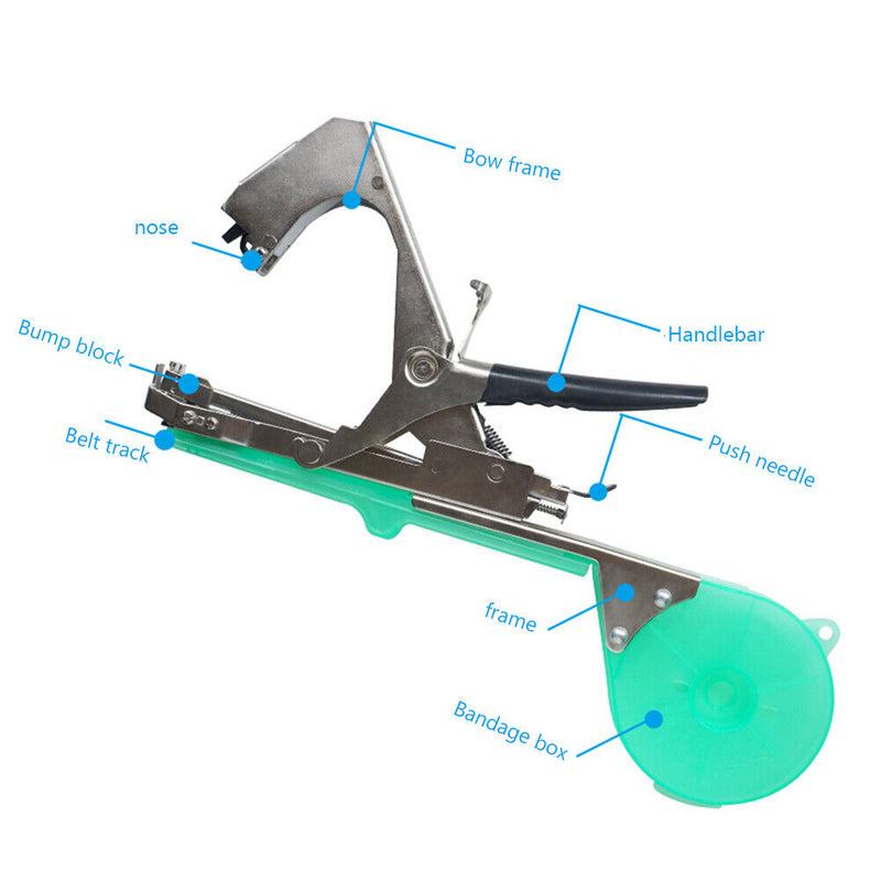Tying Machine Grape Tomato Plant Branch Hand Binding Garden Tools (Green) Newly