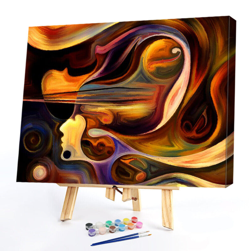 Oil Paint By Numbers Picture DIY Drawing Modern Abstract Painting Kit Art Newly