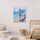 Beach Girl Paint By Numbers Kit DIY Frameless Art Picture On Canvas Craft