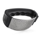 Stainless Steel Manual Garlic Presser Ginger Chopper Kitchen Tool (Black)