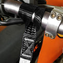 8pcs 13x1 inch Soft Loop Tie-Down Strap for Securing ATV Motorcycle (Black)