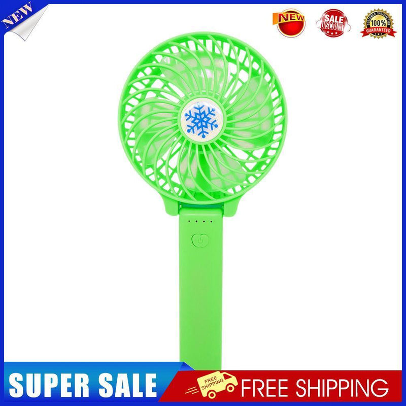 Folding Handheld Desktop Summer Cooling Fan for Travel Office Dorm (Green)
