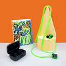 #A Soft Silicone Anti Lost Strap Headset Hanging Neck Rope Earphones Lanyard