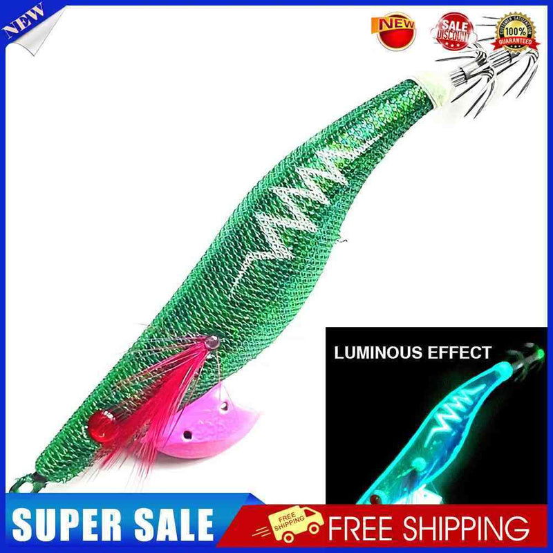 #A Luminous Artificial Bait Simulation Crankbait Squid Jig Hook Bait Fishing Tac