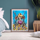 #A Colored Hearts Oil Paint By Numbers Kits DIY Handpainted on Canvas Wall Art