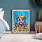 #A Colored Hearts Oil Paint By Numbers Kits DIY Handpainted on Canvas Wall Art
