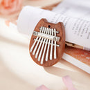 Portable Mini 8-Key Sapele Plate Kalimba Beginners Thumb Piano Mbira (Cat)