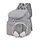 Baby Diaper Bag Backpack Waterproof Mummy Outdoor Large Capacity Bag (Grey)