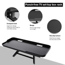 TV and Screen Top Shelf Monitor Top Mounting Bracket for Cable Box (Black) Newly