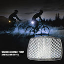 Bicycle Handlebar Front Reflective Lamp Bike Rear Warning Reflector (White)