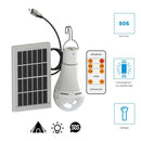 5 Mode 20 COB LED Solar Light USB Rechargeable Bulb Lamp (7W Remote Control