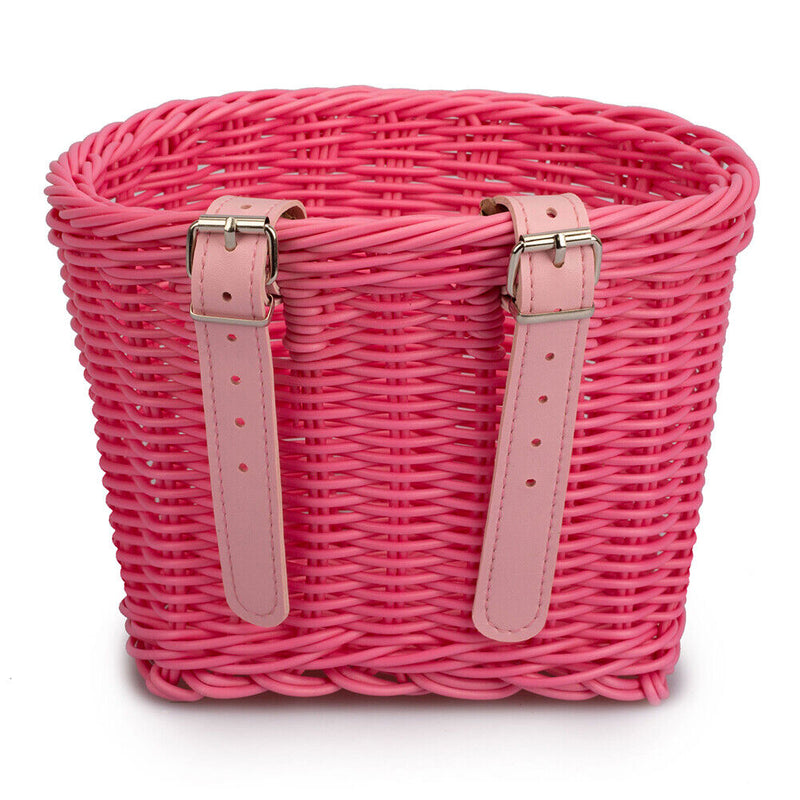 PE Rattan Handlebar Carrier Bag Bicycle Front Basketball Holder Cycling Accessories